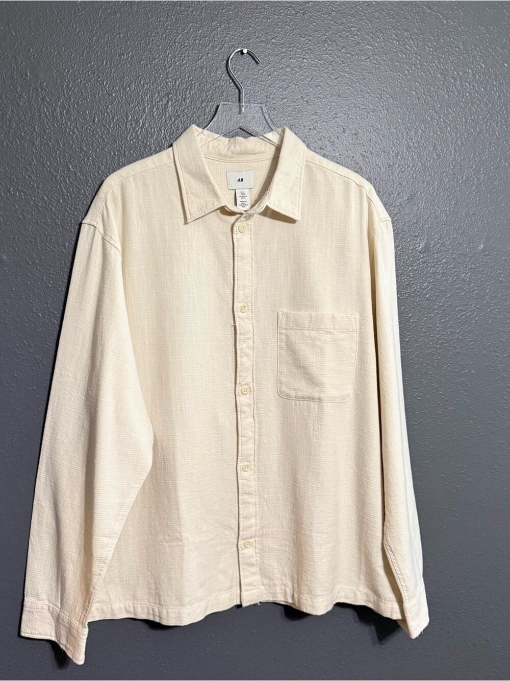 H&M NWT 100% Cotton Light-Weight Shacket Button Down Size XL